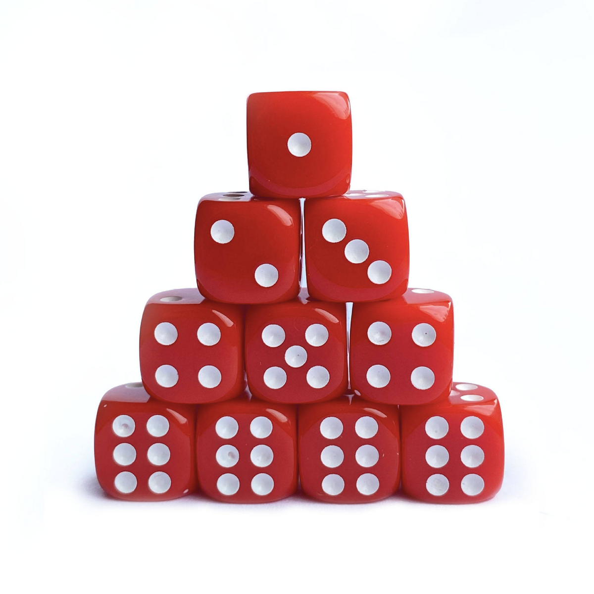 Classic Red - 12mm Opaque D6 Dice – 36 Pack