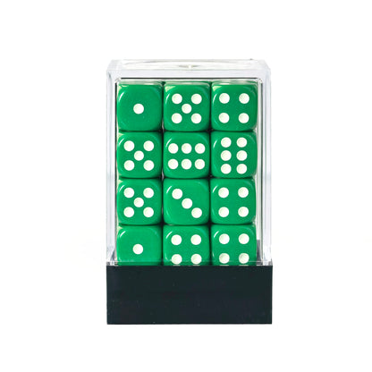 Classic Green - 12mm Opaque D6 Dice – 36 Pack