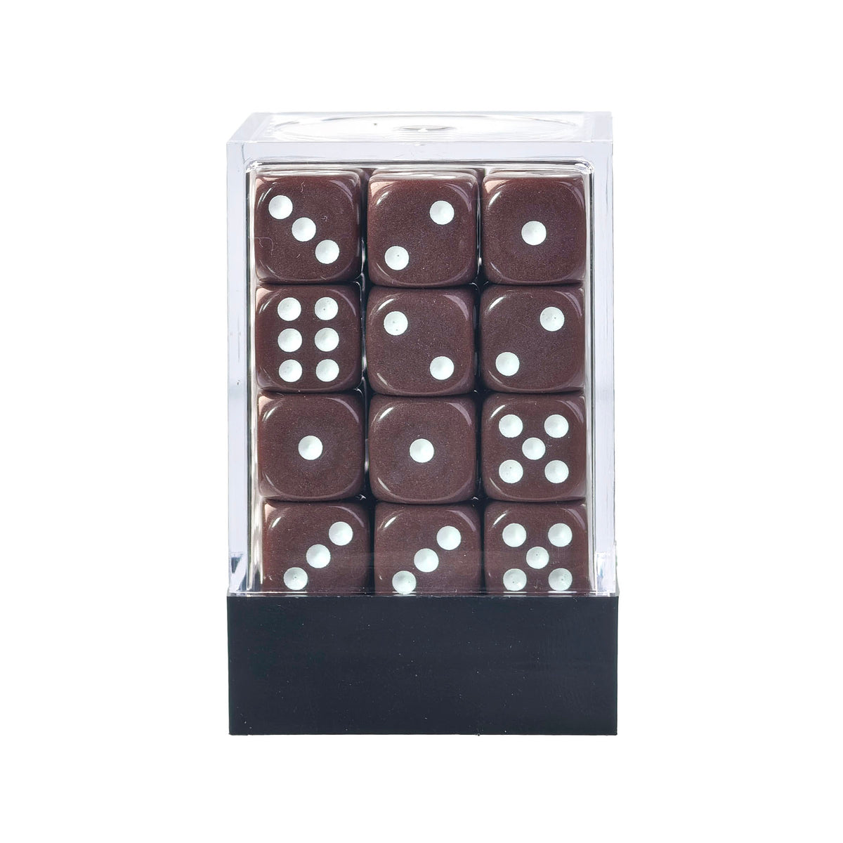 Classic Brown - 12mm Opaque D6 Dice – 36 Pack
