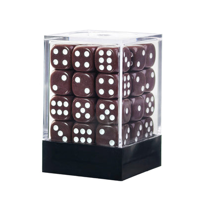 Classic Brown - 12mm Opaque D6 Dice – 36 Pack