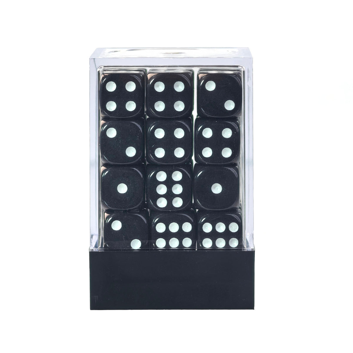 Classic Black - 12mm Opaque D6 Dice – 36 Pack