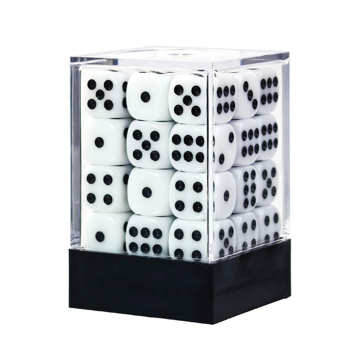 Classic White - 12mm Opaque D6 Dice – 36 Pack
