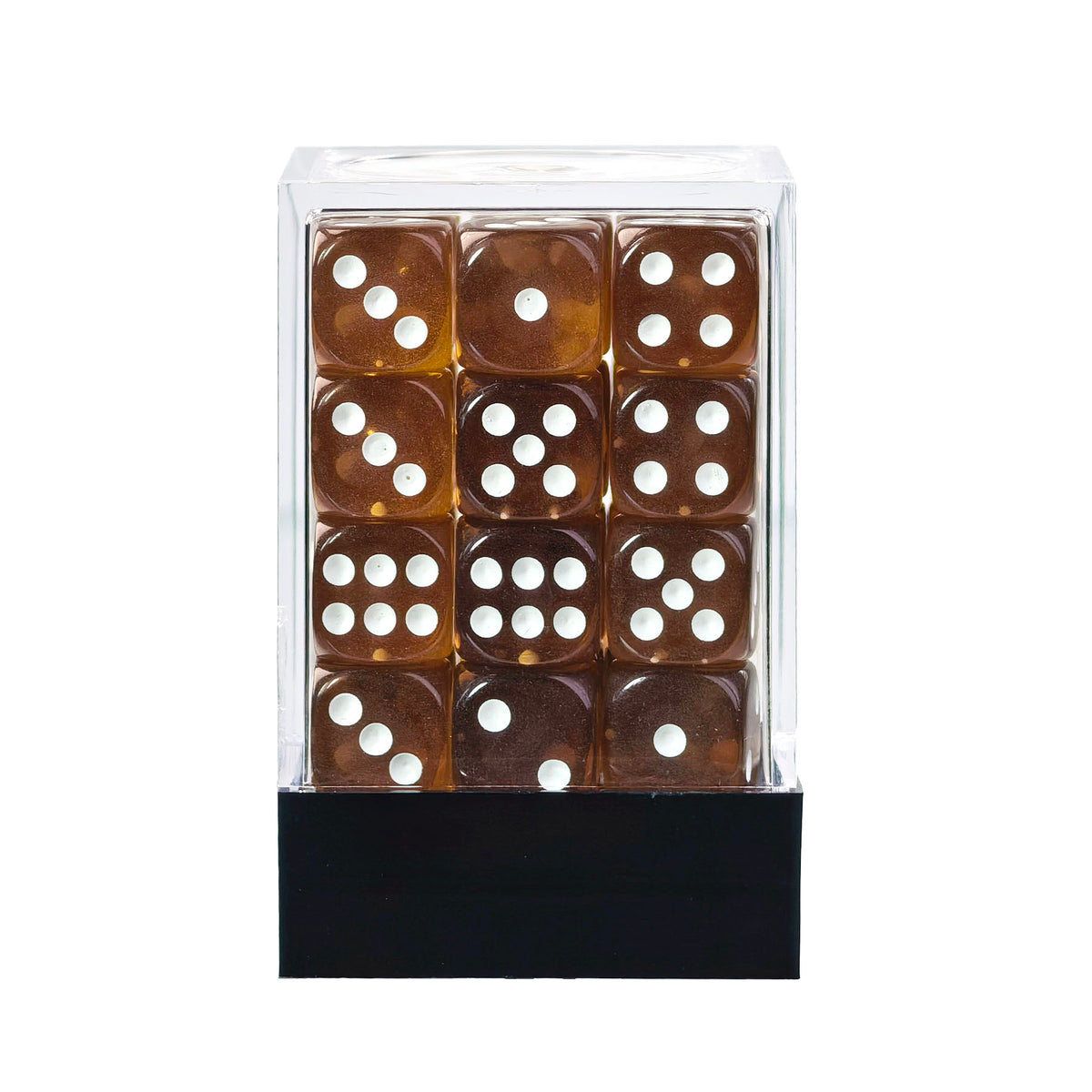 Transparent Brown - 12mm D6 Dice – 36 Pack
