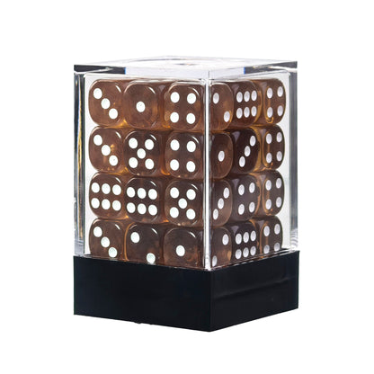 Transparent Brown - 12mm D6 Dice – 36 Pack
