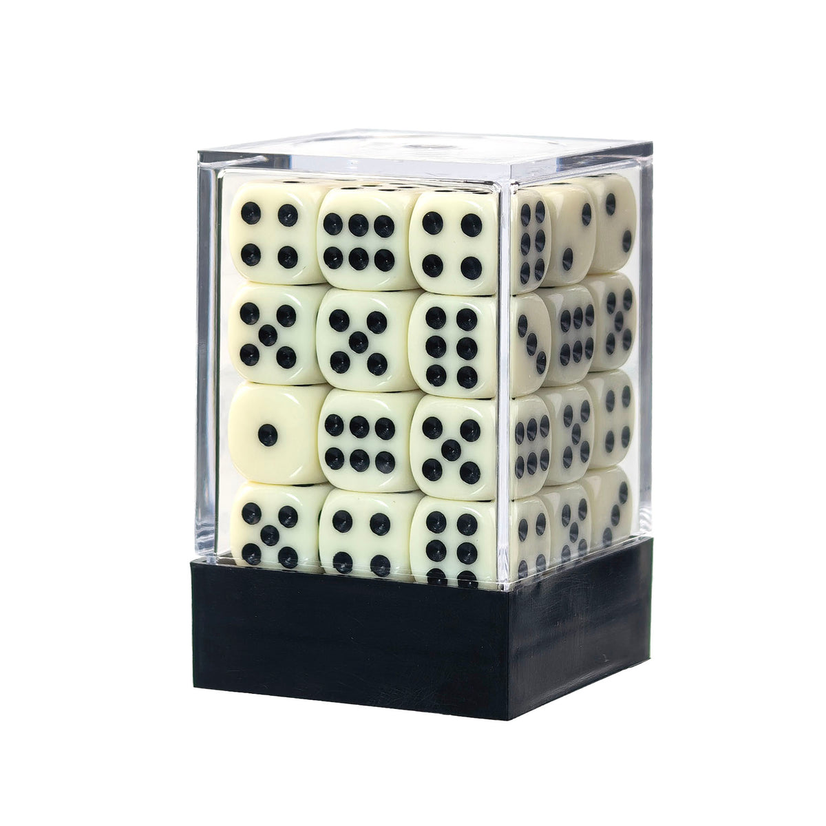 Classic Ivory - 12mm Opaque D6 Dice – 36 Pack