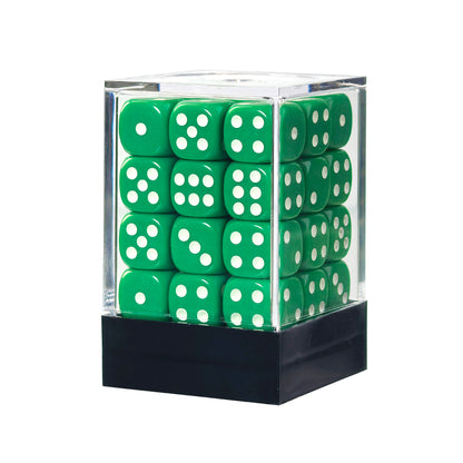 Classic Green - 12mm Opaque D6 Dice – 36 Pack