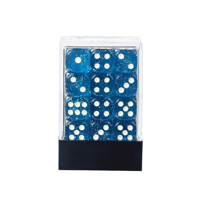 Glitter Light Blue - 12mm D6 Dice – 36 Pack