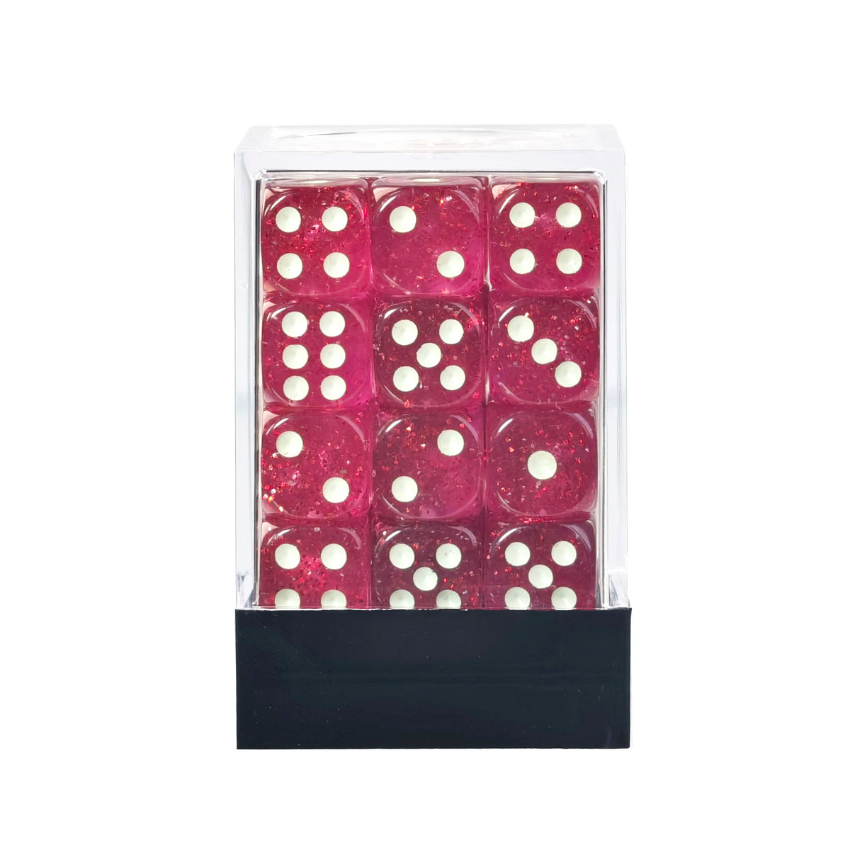 Glitter Red - 12mm D6 Dice – 36 Pack