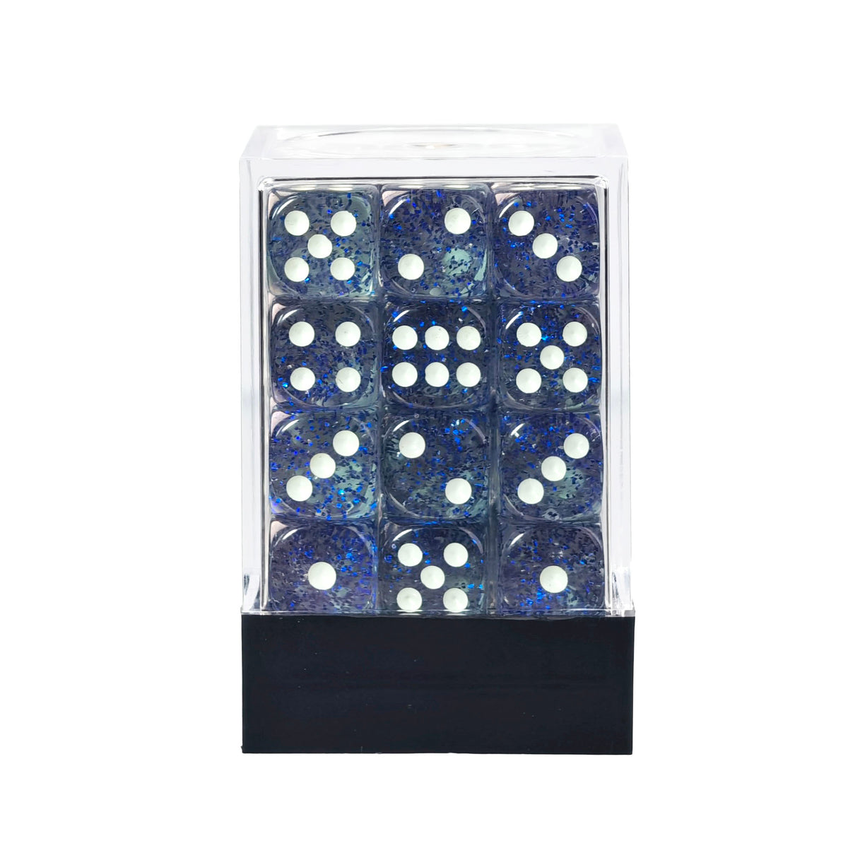 Glitter Dark Blue - 12mm D6 Dice – 36 Pack