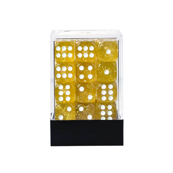 Glitter Gold - 12mm D6 Dice – 36 Pack