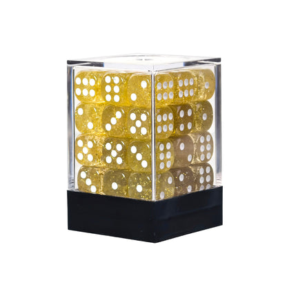 Glitter Gold - 12mm D6 Dice – 36 Pack