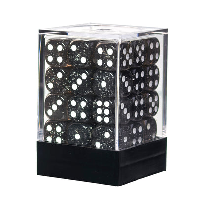 Glitter Black - 12mm D6 Dice – 36 Pack
