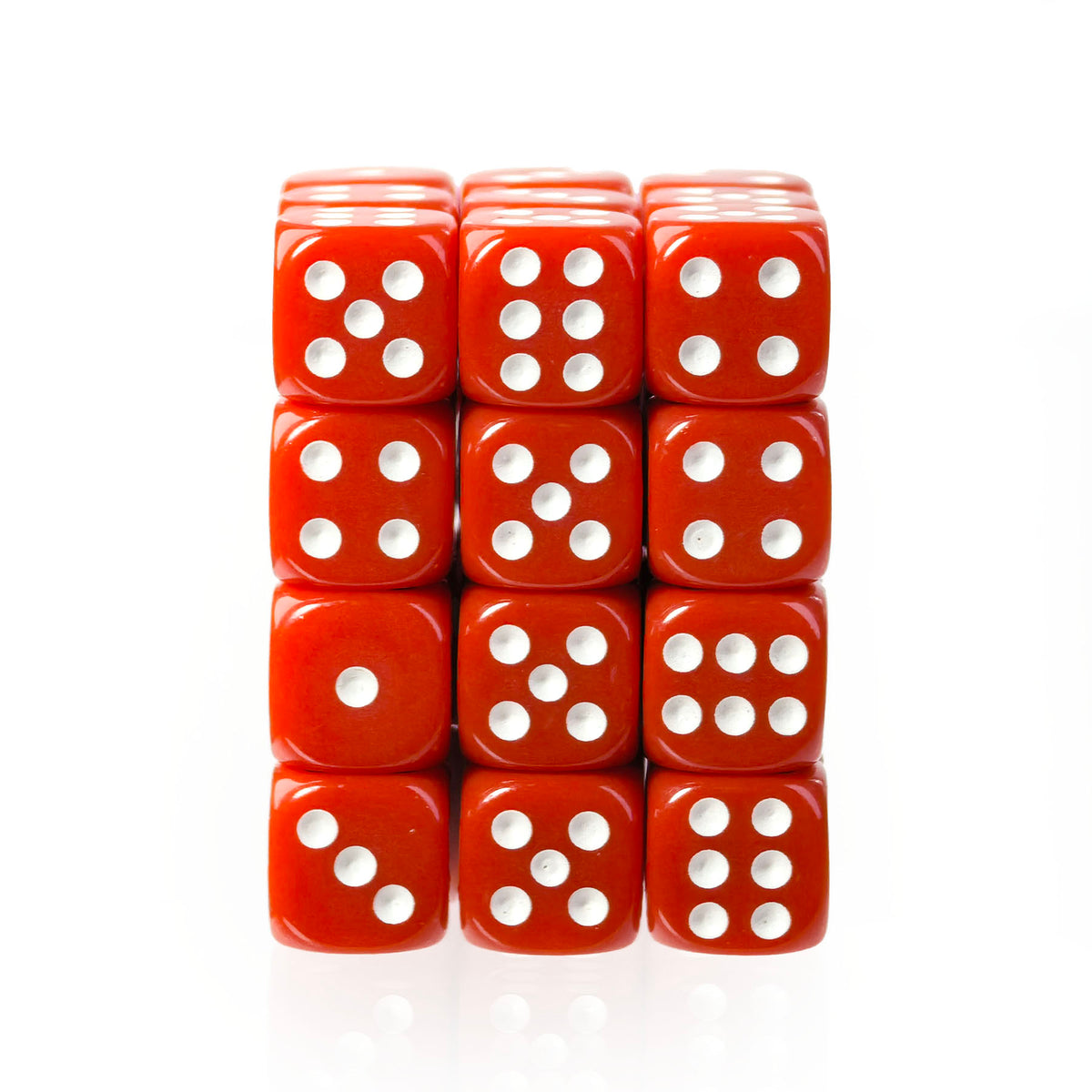 Classic Red - 12mm Opaque D6 Dice – 36 Pack