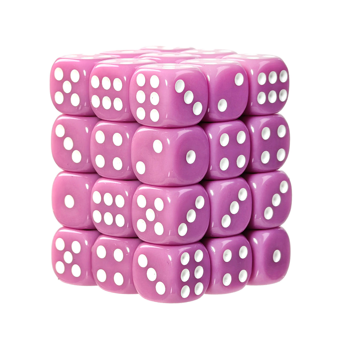Classic Pink - 12mm Opaque D6 Dice – 36 Pack