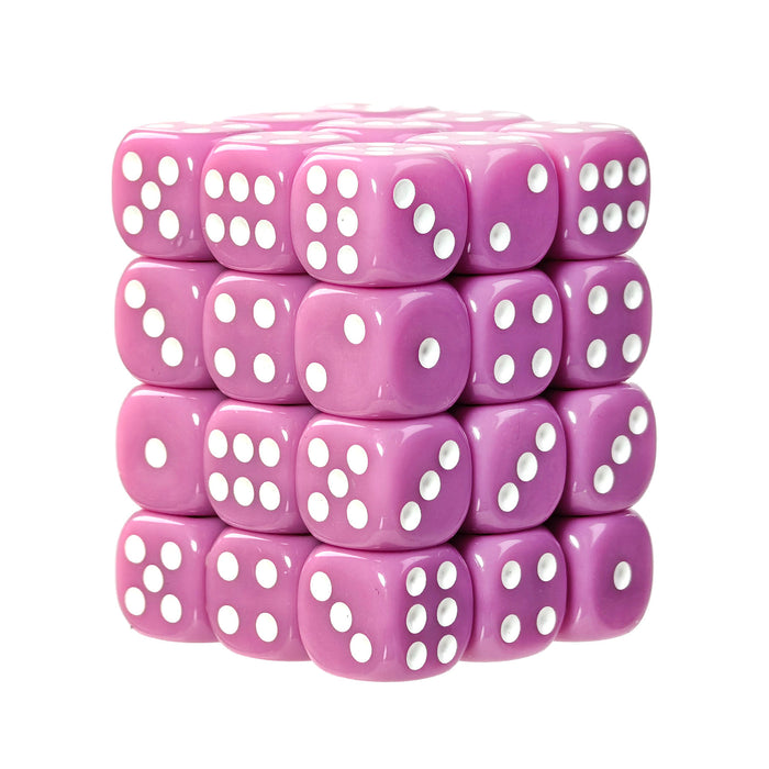 Classic Pink - 12mm Opaque D6 Dice – 36 Pack