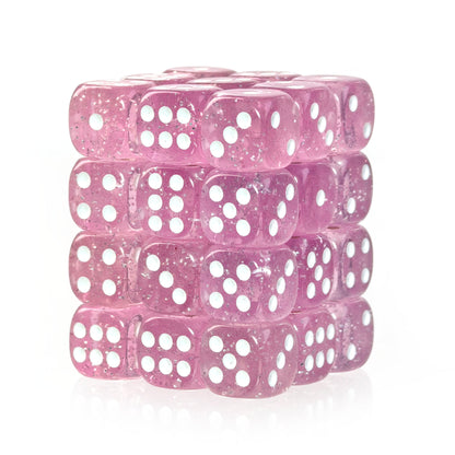 Glitter Pink - 12mm D6 Dice – 36 Pack