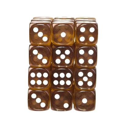 Transparent Brown - 12mm D6 Dice – 36 Pack