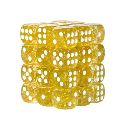 Glitter Gold - 12mm D6 Dice – 36 Pack