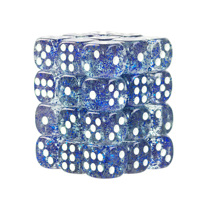 Glitter Dark Blue - 12mm D6 Dice – 36 Pack