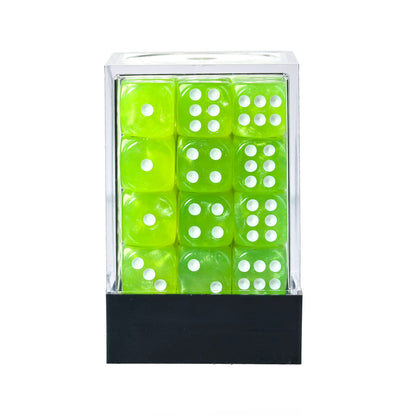 Galaxy Green - 12mm D6 Dice – 36 Pack