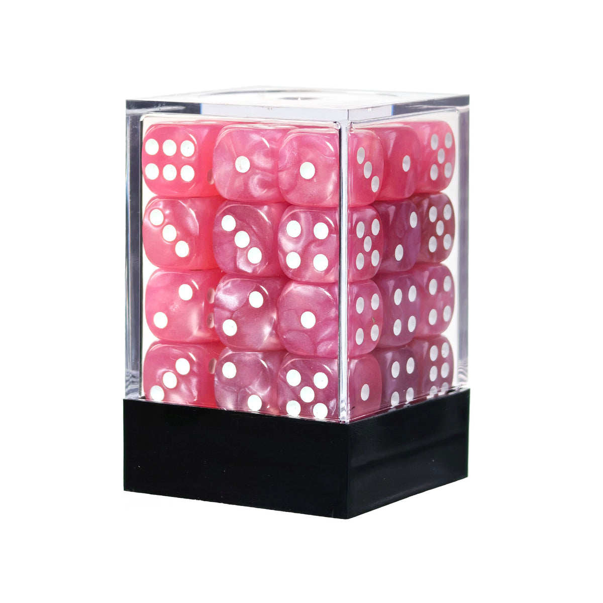 Pearl Pink - 12mm Marble D6 Dice – 36 Pack